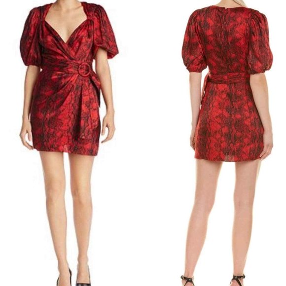 RONNY KOBO Torrey Snakeskin Mini Dress S - Picture 3 of 3